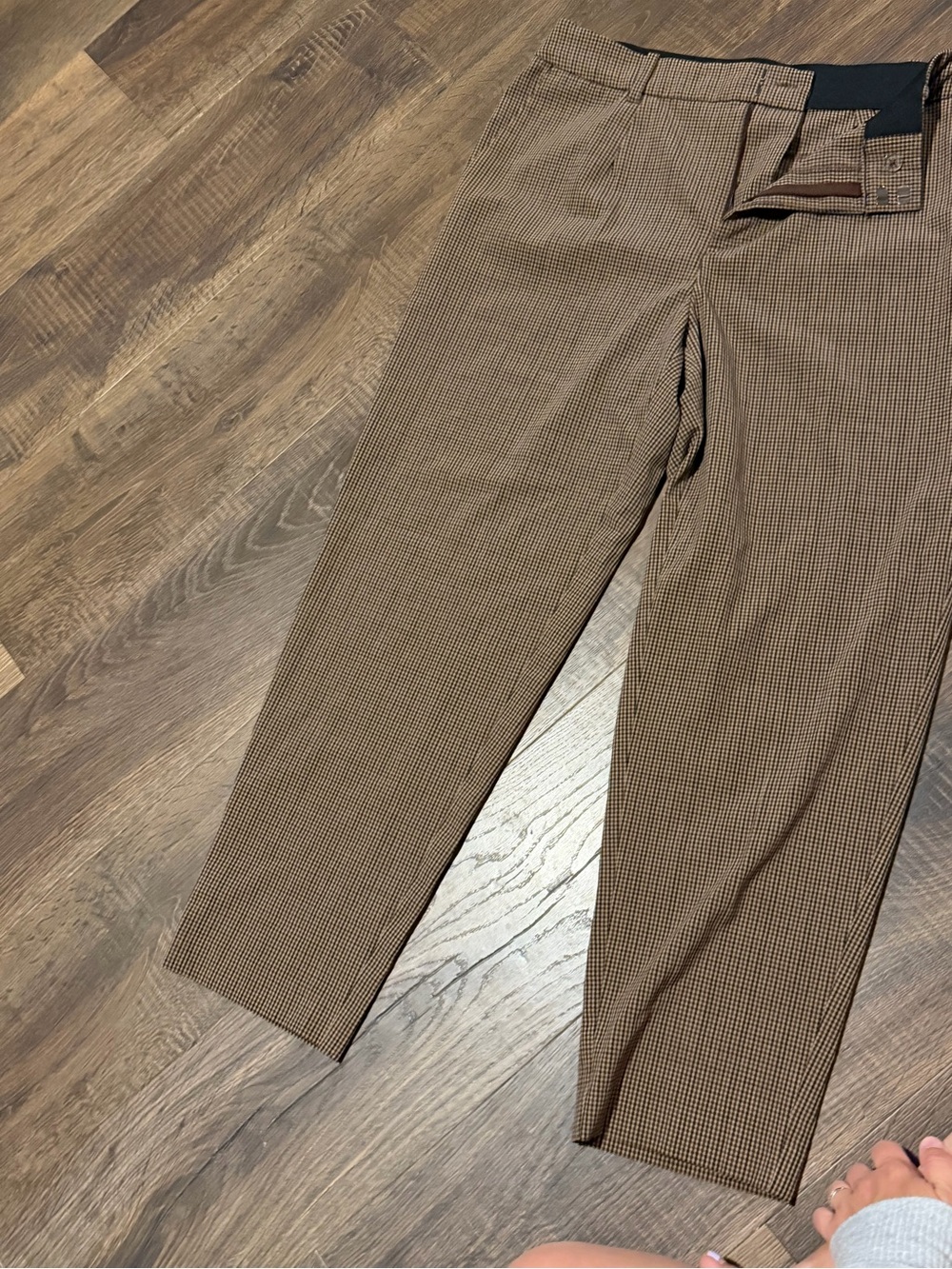 a new day Brown Micro-Check Dress Pants